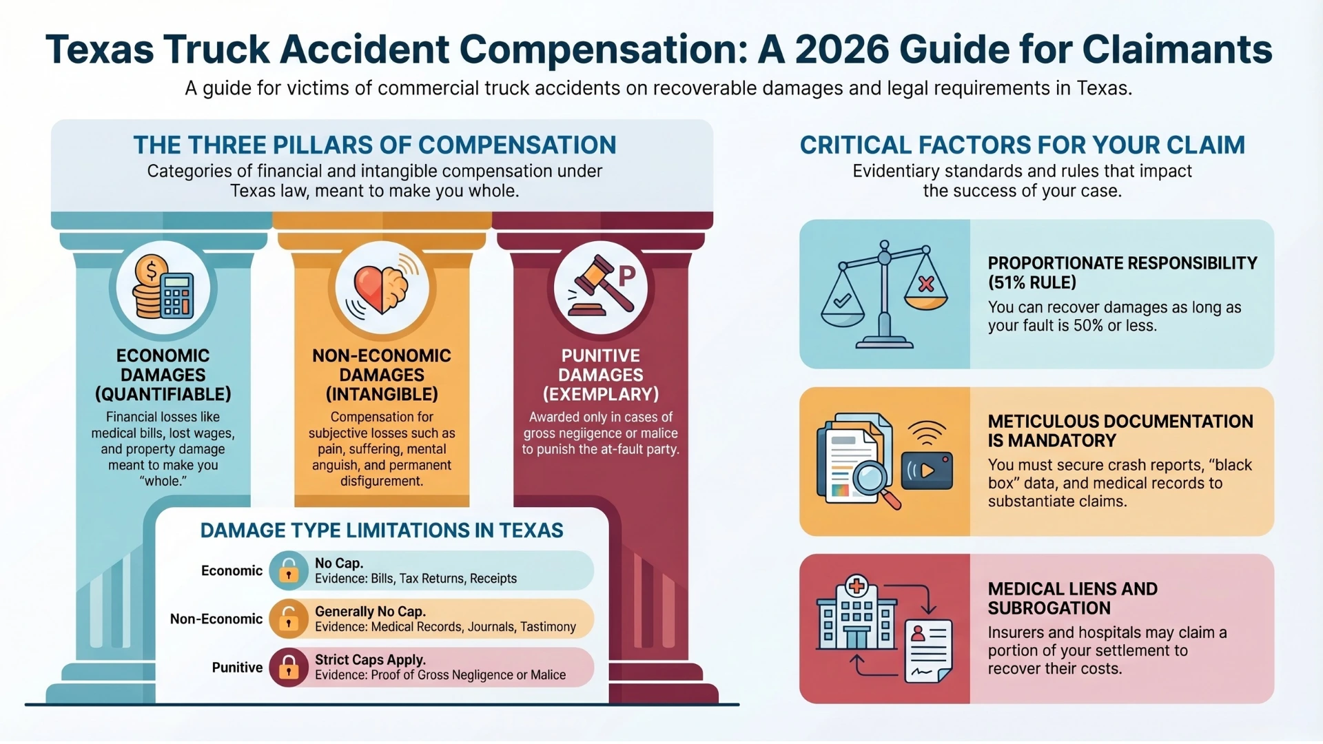 compensation and damages texas truck accidents