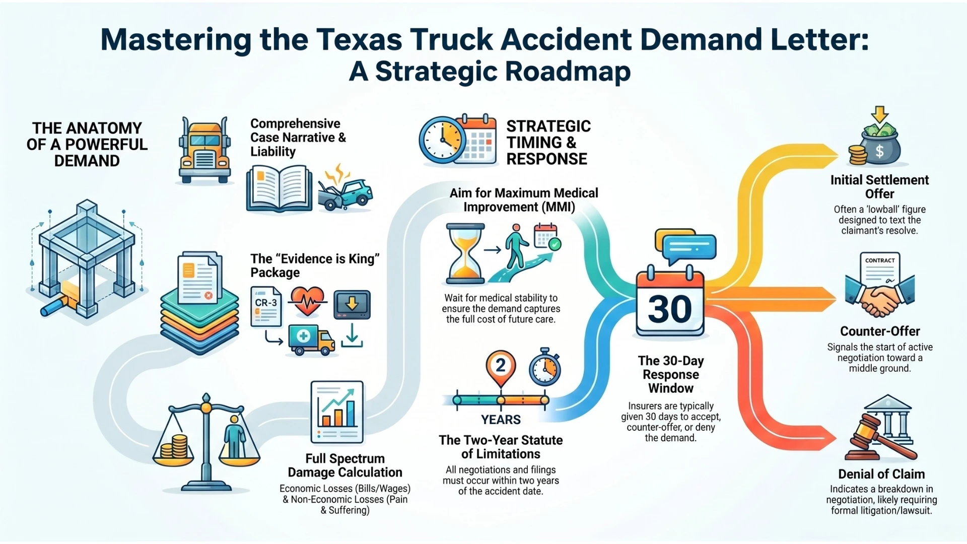 Demand Letters and Timelines for Texas Truck Accident Claims