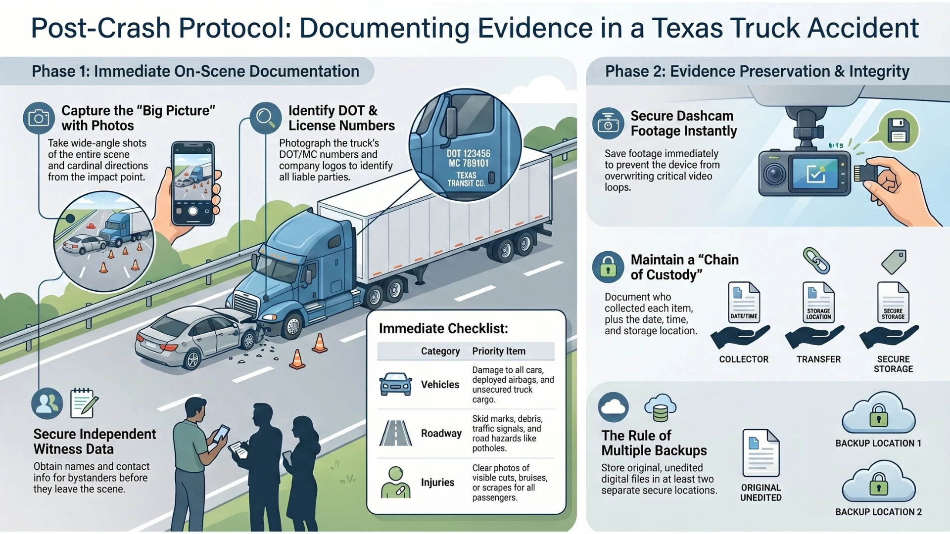 How to Document Evidence of a Texas Truck Accident